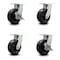Service Caster 8 Inch Heavy Duty Phenolic Wheel Swivel Caster Swivel Locks 2 Brakes, 2PK SCC-KP92S830-PHR-BSL-2-SLB-2 - alternate 1